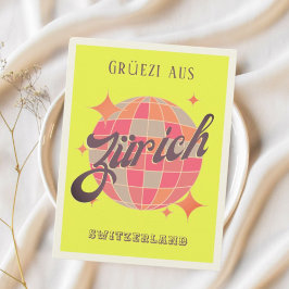 Zürich Zürich Zwitserland neon disco Briefkaart
