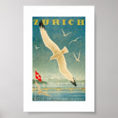 Zürich, Zwitserland, Advert, Seagull,  Poster (Voorkant)