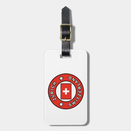 Zürich Zwitserland Bagagelabel (Voorkant verticaal)