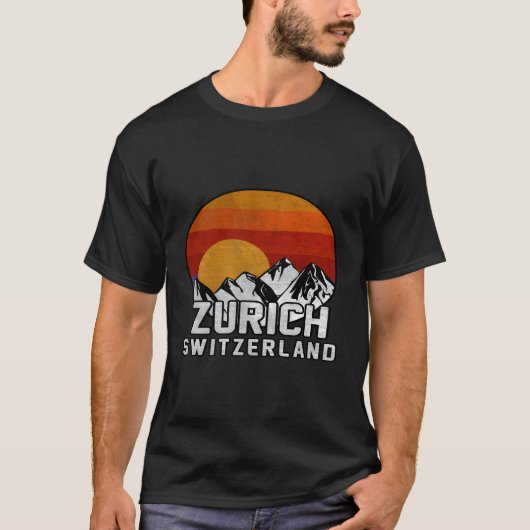 Zürich Zwitserland Berg T-shirt (Voorkant)