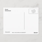 Zürich Zwitserland Briefkaart (Achterkant)