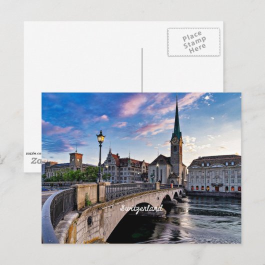 Zürich, Zwitserland Briefkaart (Voorkant / Achterkant)