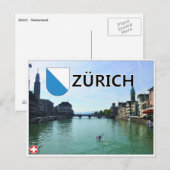 Zürich - Zwitserland Briefkaart (Voorkant / Achterkant)