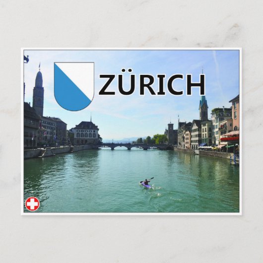 Zürich - Zwitserland Briefkaart (Voorkant)