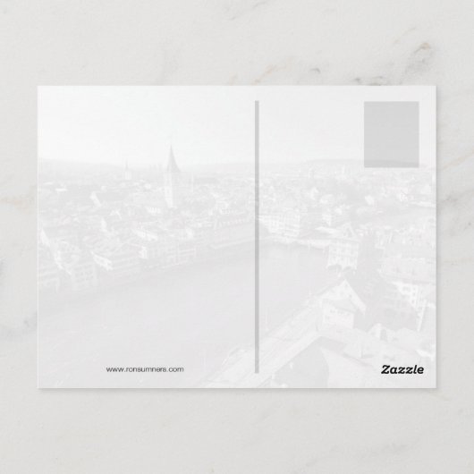 Zürich Zwitserland Briefkaart (Achterkant)