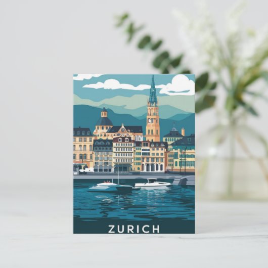 Zurich Zwitserland Briefkaart (Staand voorkant)