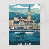 Zurich Zwitserland Briefkaart (Voorkant)