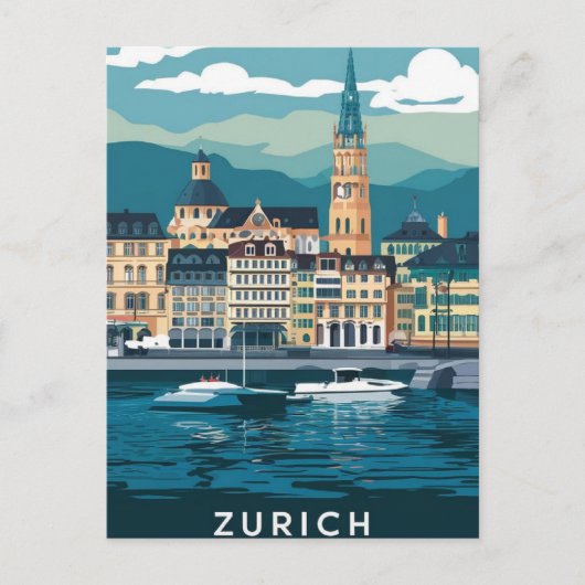 Zurich Zwitserland Briefkaart (Voorkant)