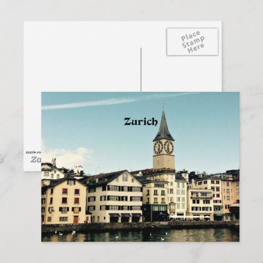 Zürich, Zwitserland Briefkaart (Voorkant / Achterkant)