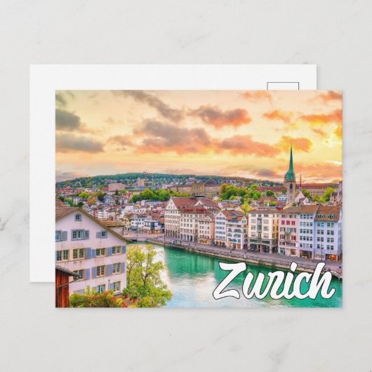 Zürich, Zwitserland Briefkaart (Voorkant / Achterkant)