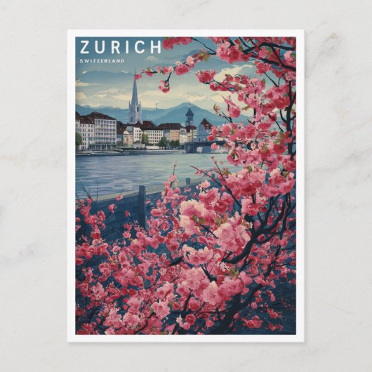 Zurich Zwitserland Briefkaart (Voorkant)