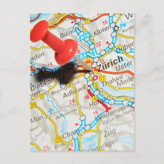 Zürich, Zwitserland Briefkaart (Voorkant)