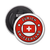 Zürich Zwitserland Button Flesopener (Voorkant)