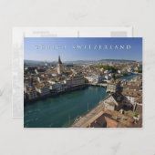 zürich zwitserland cityscape briefkaart (Voorkant / Achterkant)