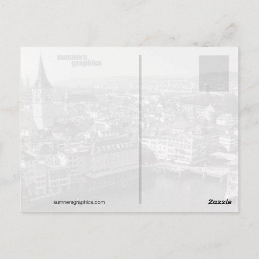 zürich zwitserland cityscape briefkaart (Achterkant)