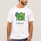 Zürich Zwitserland Duurzame Groene Stad T-shirt (Voorkant)