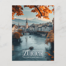 Zürich, Zwitserland: Een vintage reis Briefkaart