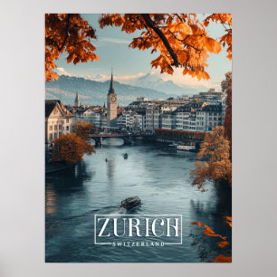 Zürich, Zwitserland: Een vintage reis Poster