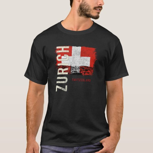 Zürich Zwitserland Europa T-shirt (Voorkant)