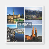 ZURICH Zwitserland, Fridge Magneet (Voorkant)