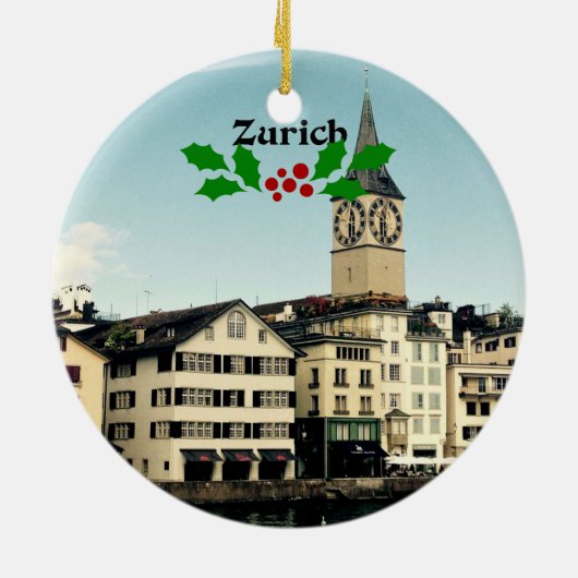 Zurich, Zwitserland  Keramisch Ornament (Achterkant)
