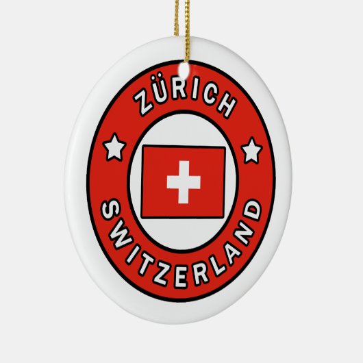 Zürich Zwitserland Keramisch Ornament (Rechts)