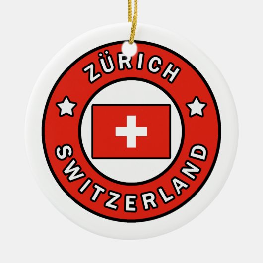 Zürich Zwitserland Keramisch Ornament (Voorkant)