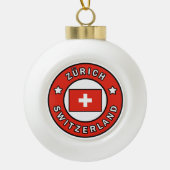 Zürich Zwitserland Keramische Bal Ornament (Voorkant)
