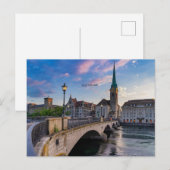 Zürich, Zwitserland landschappelijke foto, Briefkaart (Voorkant / Achterkant)