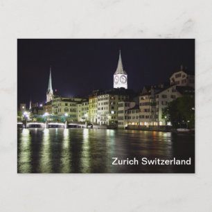 Zurich Zwitserland Limmat River Briefkaart