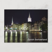 Zurich Zwitserland Limmat River Briefkaart (Voorkant)