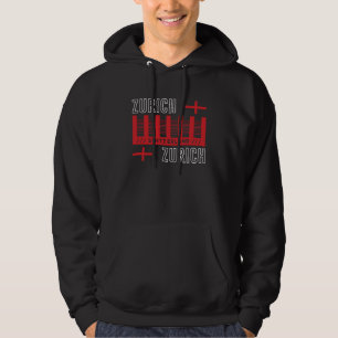 Zurich Zwitserland Moderne Typografie Reisontwerp Hoodie