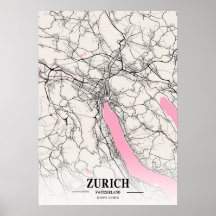 Zürich - Zwitserland — Neapolitan City Map