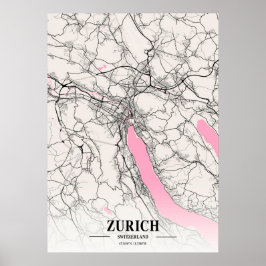 Zürich - Zwitserland — Neapolitan City Map Poster