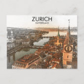 Zürich Zwitserland Panorama Uitzicht Briefkaart (Voorkant)