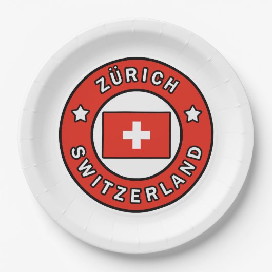 Zürich Zwitserland Papieren Bordje (Voorkant)