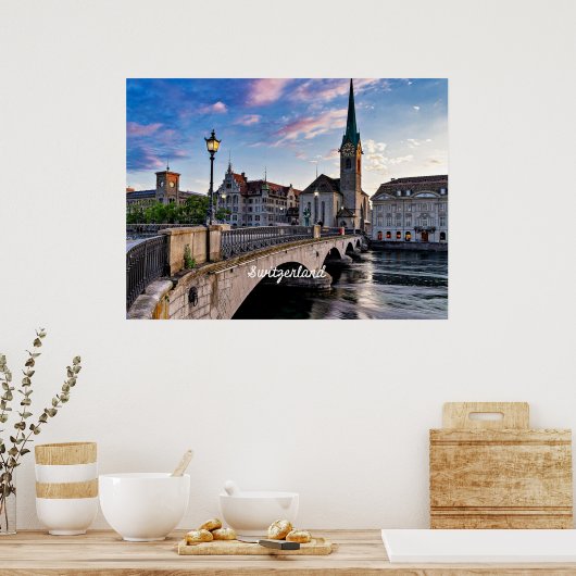 Zürich, Zwitserland Poster (Keuken)