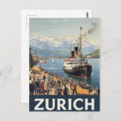 Zürich Zwitserland Reizen Briefkaart (Voorkant / Achterkant)