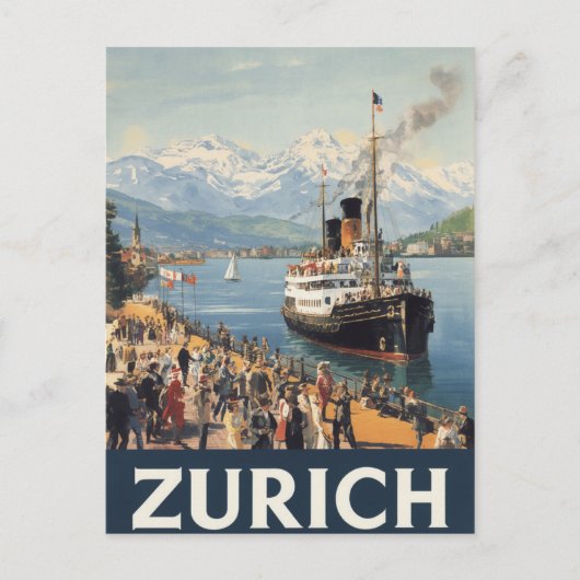 Zürich Zwitserland Reizen Briefkaart (Voorkant)