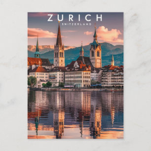 Zürich Zwitserland Reizen Briefkaart