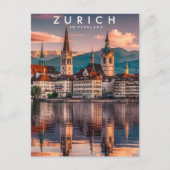 Zürich Zwitserland Reizen Briefkaart (Voorkant)