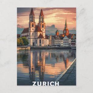 Zürich Zwitserland Reizen Briefkaart