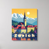 Zürich Zwitserland Reizen Canvas Afdruk (Voorkant)