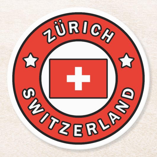 Zürich Zwitserland Ronde Kartonnen Onderzetter (Voorkant)