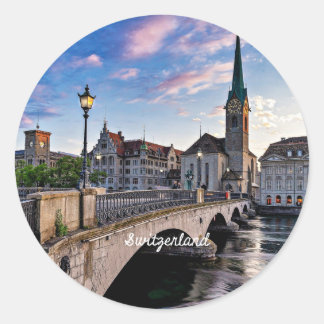 Zurich, Zwitserland Ronde Sticker