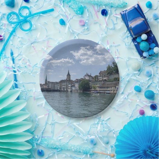 Zürich Zwitserland Schilderachtig papier Borden Papieren Bordje (Feest)