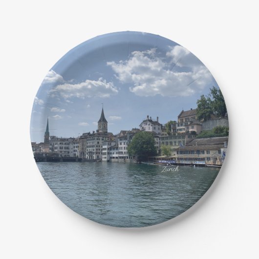 Zürich Zwitserland Schilderachtig papier Borden Papieren Bordje (Voorkant)