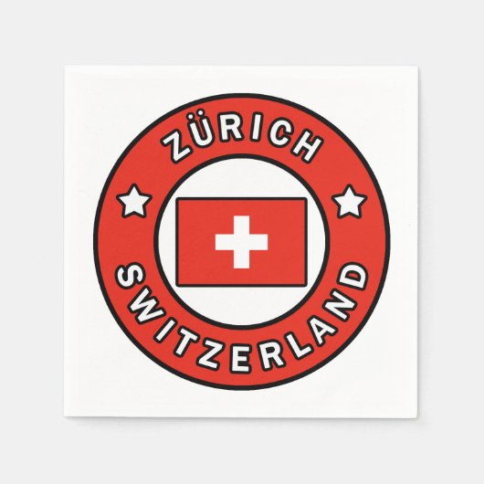 Zürich Zwitserland Servet (Voorkant)