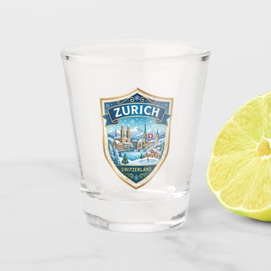 Zurich Zwitserland Shot Glas (Voorkant)