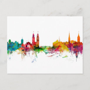Zurich Zwitserland Skyline Briefkaart